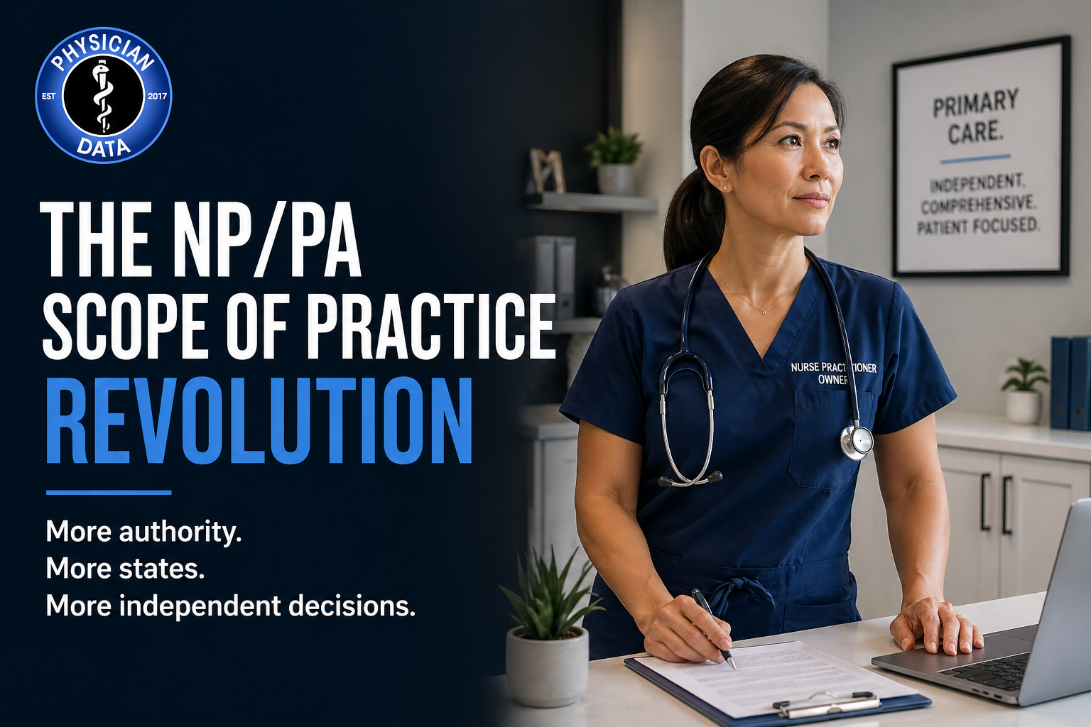 The NP and PA Scope of Practice Revolution Is Fundamentally Changing Who Delivers Care — and Who Healthcare Vendors Need to Reach in Their Physician Mailing Lists